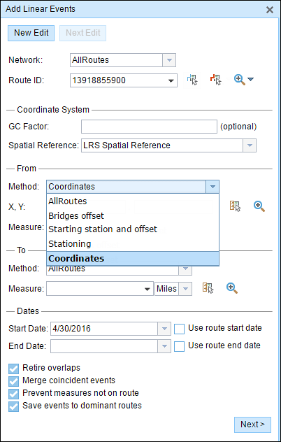 Method options